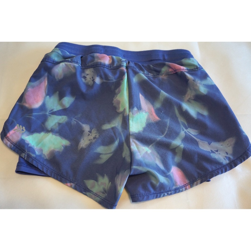 All In Motion Girls Blue Floral Athletic Shorts with Liner Size S 6/6X - Picture 2 of 6